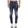Dsquared2 Distressed Skinny Jeans In Blue