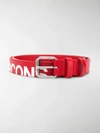 Comme Des Garçons Comme Des Garcons Wallets Red Leather Logo Belt In Red