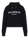 BALMAIN BALMAIN WOMEN'S BLACK SWEATSHIRT,UF03792I598EAB M