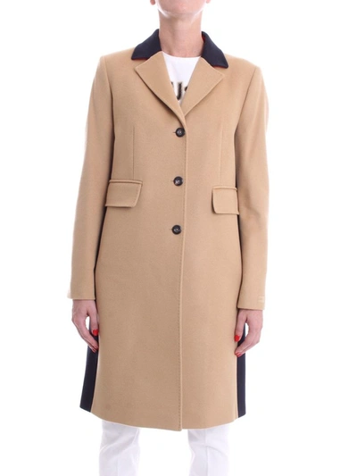 Tommy Hilfiger Women's Beige Wool Coat