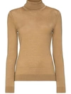 BURBERRY BURBERRY WOMEN'S BROWN SILK SWEATER,8032170 L