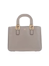 FENDI FENDI WOMEN'S GREY LEATHER HANDBAG,8BH367SFRF1BZC UNI