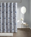 MADISON PARK ODETTE JACQUARD SHOWER CURTAIN, 72" X 72"