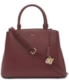 Dkny Leather Paige Medium Satchel In Sand