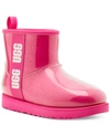 Ugg Women's Classic Mini Clear Rain Boots In Rock Rose