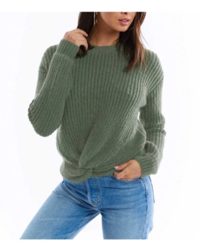 Allison New York Women's Twist Front Sweater In Olive