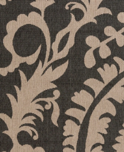 Surya Livabliss Alfresco Alf-9615 Black 8'9" Square Area Rug, Indoor/outdoor