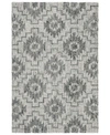 SAFAVIEH ABSTRACT 202 IVORY AND ONYX 4' X 6' AREA RUG