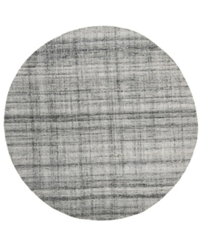 Safavieh Abstract 141 Gray And Black 6' X 6' Round Area Rug