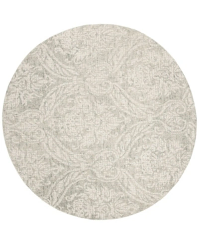 Safavieh Abstract 204 Gray And Ivory 6' X 6' Round Area Rug
