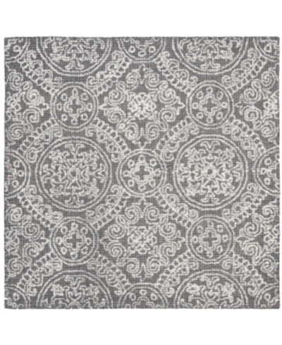 Safavieh Abstract 522 Gray And Ivory 6' X 6' Square Area Rug