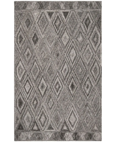 Safavieh Abstract 618 Gray And Black 4' X 6' Area Rug In Gray/black