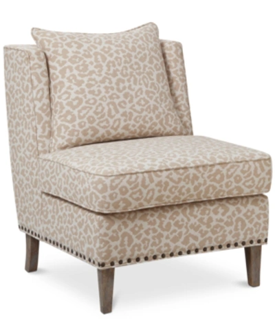 Furniture Camile Fabric Accent Chair In Almond Leopard