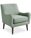 Furniture Flint Fabric Accent Chair In Seafoam
