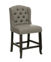 FURNITURE OF AMERICA COLETTE TUFTED UPHOLSTERED PUB CHAIR (SET OF 2)