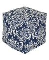 MAJESTIC HOME GOODS FRENCH QUARTER OTTOMAN POUF CUBE WITH REMOVABLE COVER 17" X 17"