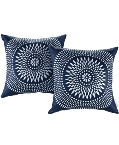 Modway Two-piece Outdoor Patio Pillow Set In Cartouche