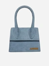 JACQUEMUS BORSA CHIQUITO MOYEN IN PELLE EFFETTO COCCODRILLO