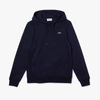 Lacoste Hoodie With Logo Patch In Blue