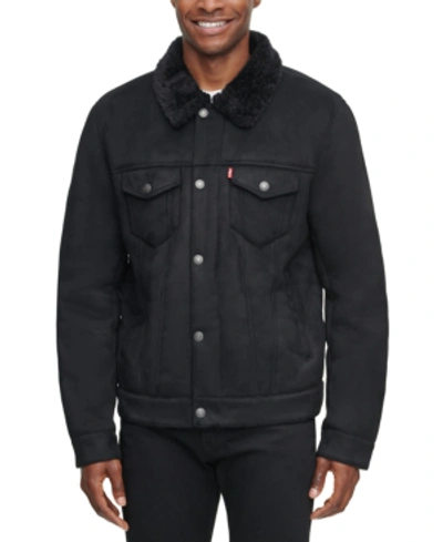 LEVI'S MEN'S RELAXED-FIT FAUX-SHEARLING TRUCKER JACKET