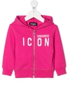 DSQUARED2 ICON PRINT ZIP-UP HOODIE