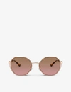 Michael Kors Mk1072 Porto Irregular-frame Sunglasses In Gold