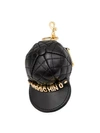 MOSCHINO QUILTED LEATHER HAT COIN PURSE,400012565516