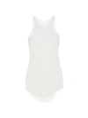 Rick Owens Basic Ribbed Tank Top In Chalk White
