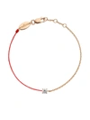 REDLINE 18KT ROSE GOLD DIAMOND CORD CHAIN BRACELET