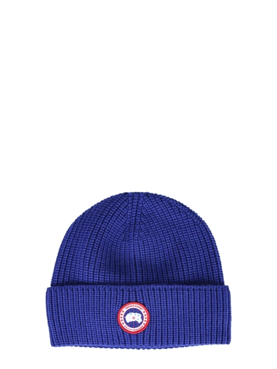 Canada Goose Wool Beanie In Blue