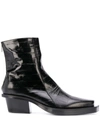 ALYX ALYX MEN'S BLACK LEATHER ANKLE BOOTS,AAMBO0051LE01BLK0001 41