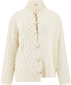 SACAI SACAI WOMEN'S WHITE WOOL CARDIGAN,05280151 3