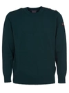 Paul & Shark Green Bretagne Wool Sweater In Green