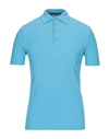 Zanone Polo Shirts In Azure