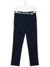 POLO RALPH LAUREN BELTED SLIM-FIT TROUSERS
