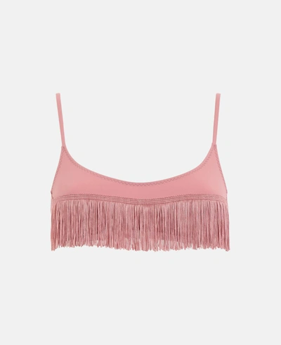 Stella Mccartney Fringes Bikini Top In Blush