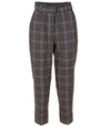BRUNELLO CUCINELLI Belted Plaid Wool Pant