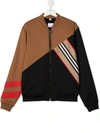 BURBERRY ZIP-UP PANELLED TRACK JACKET