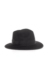 GUCCI FELT HAT WITH GG BOW IN BLACK