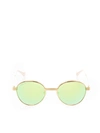 GUCCI ROUND SUNGLASSES IN GOLD AND LIGHT YELLOW colour