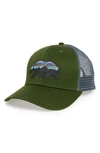 Patagonia Fitz Roy Bear Trucker Cap In Glades Green