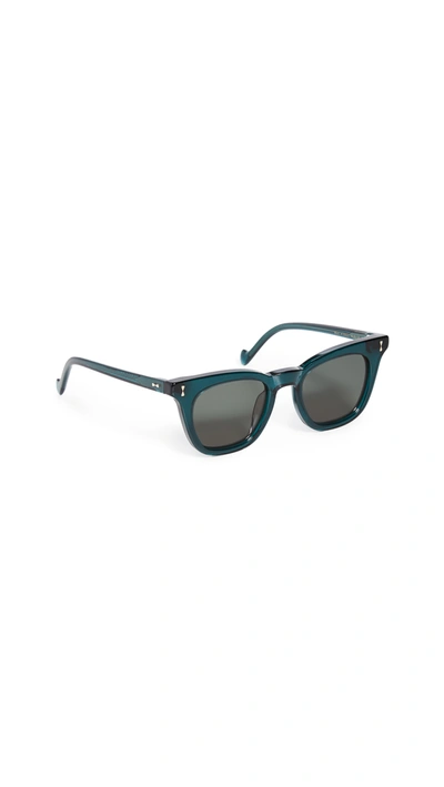 Zimmermann Carnaby Sunglasses In Petrol Green Teal Mono