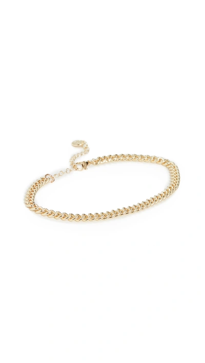 Jules Smith Curb Chain Anklet In Gold