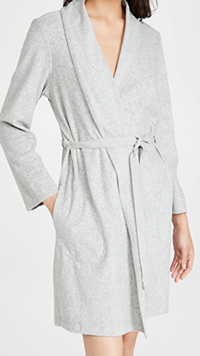 SKIN MICRO FRENCH TERRY ROBE HEATHER GREY,SKINN30578