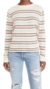 Reformation Cashmere Boyfriend Sweater In Serenade Stripe