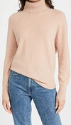 White + Warren Essential Cashmere Turtleneck Sweater In Caramel In Caramel