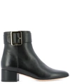 Bally Jay Smooth Buckle Ankle Booties In Black