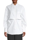 WALTER BAKER Pleated Long-Sleeve Shirt,0400012836240