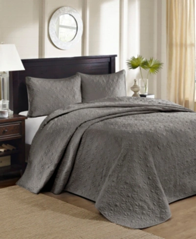 Madison Park Quebec Quilted 3-pc. Bedspread Set, Queen In Dark Gray