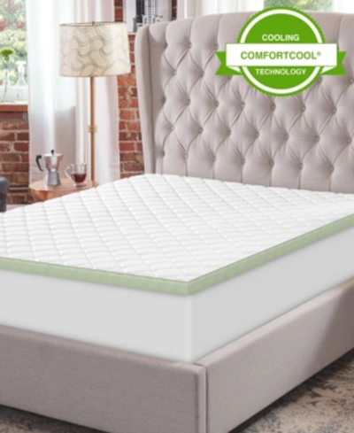 Sensorpedic 3" Ultimate Cooling Luxury Quilted Bed Topper Full In White